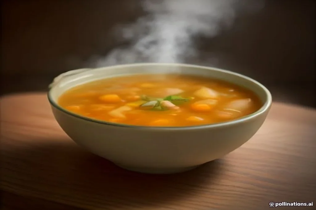 Tigela de sopa de legumes coloridos com colher de madeira